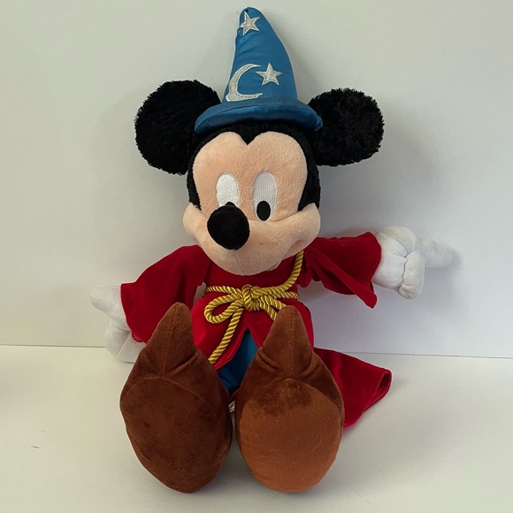 Disney Parks Sorcerer Mickey Wizard Plush With Red Blinking Pointer Finger - Picture 3 of 12